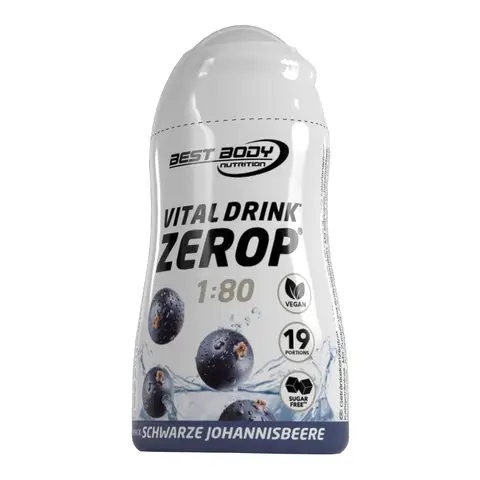 Best Body Nutrition  Vital Drink Zerop - Schwarze Johannisbeere - 48 ml Squeeze Flasche