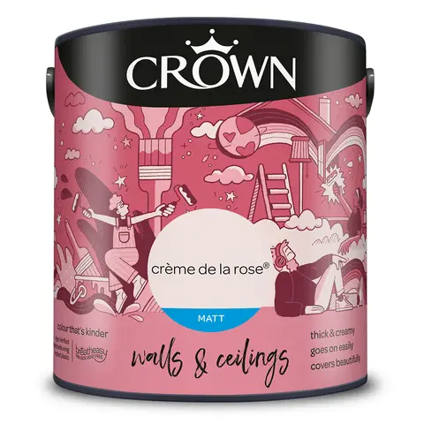 Crown Matt Emulsion Crème De la Rose 2.5L