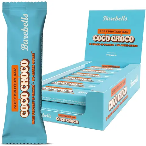 Barebells Soft Protein Bar Coco Choco (16g Protein) Low Sugar No Palm Oil 12 x 55g