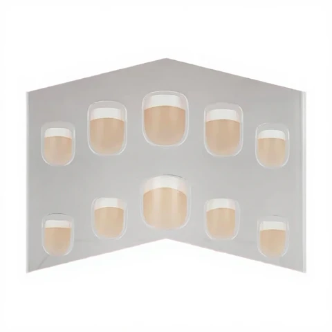 Elegant Touch Faux ongles carrés french avec colle n°144-XS - 24 pièces