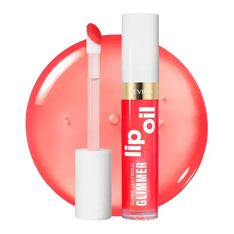 Revlon Super Lustrous Glimmer Lip Oil, pflegend und antioxidativ, aufpolsternd, strahlendes Lippenöl, ultra-glänzendes Finish, pflanzliche Squalan-Formel, 003 Glow Mama, 3,8 ml