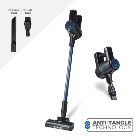Tower T513012AT VL100 Optimum Cordless 3-in-1 Pole Vacuum Cleaner with HEPA 12 Filter, 1L Dust Tank, 11Kpa, 29.6V, Dark Blue & Black
