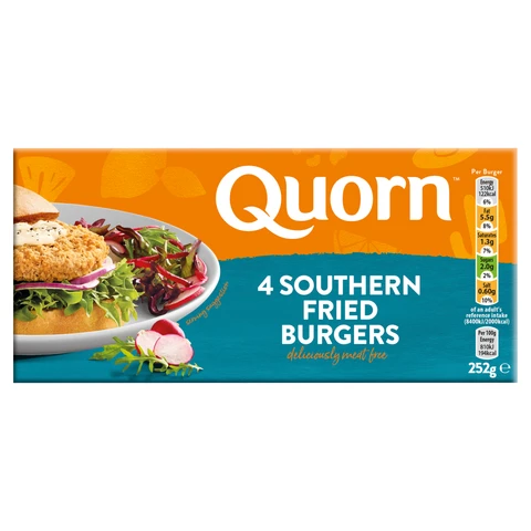Quorn 4 Southern Style Burgers 252g