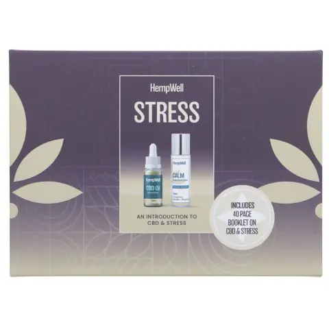 HEMPWELL - CBD & Stress Starter Pack - 1500mg Oil, Pulse Point Roller