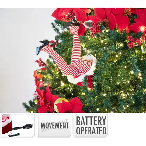 Damen Bein Schwingend 35cm Christmas/Weihnachten