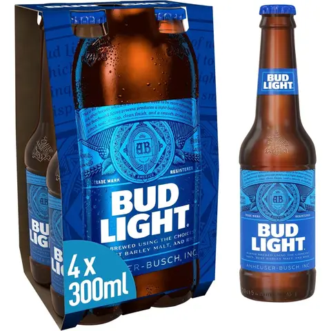 Bud Light 4Pk Nrb - 3.4% 4X300ml