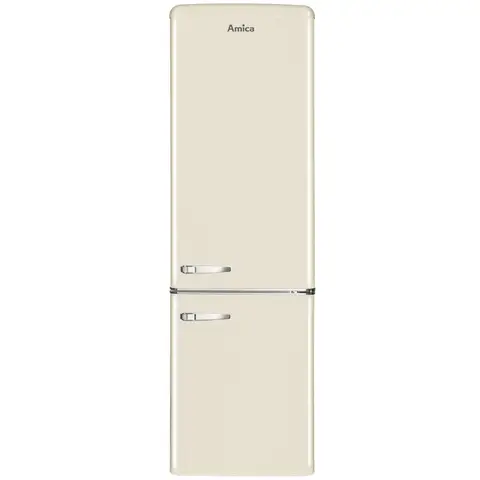 Amica FKR29653C Retro 181cm, Static Fridge Freezer, 60/40, Cream, E Rated