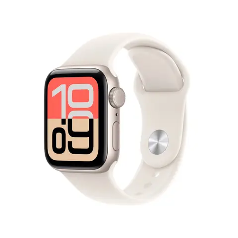 APPLE Watch SE 3 GPS + Cellular 40mm Starlight Aluminiumgehäuse mit Starlight Sportarmband - S/M
