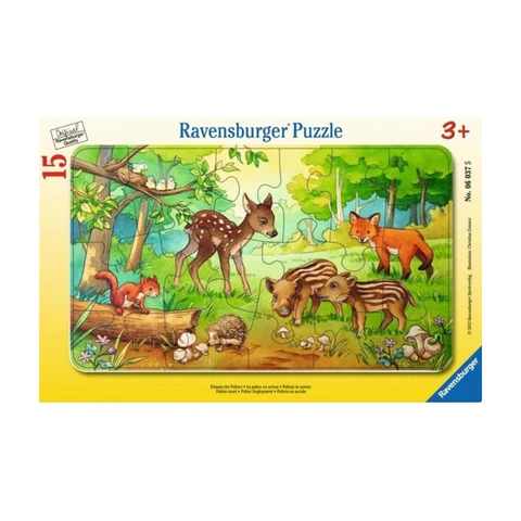 Ravensburger 6376 Puzzle Tierkinder des Waldes 15 Teile