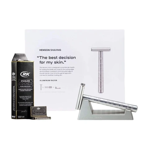 HENSON SHAVING - Coffret Complet Rasoir De Sûreté AL13 Silver - 1 Unité