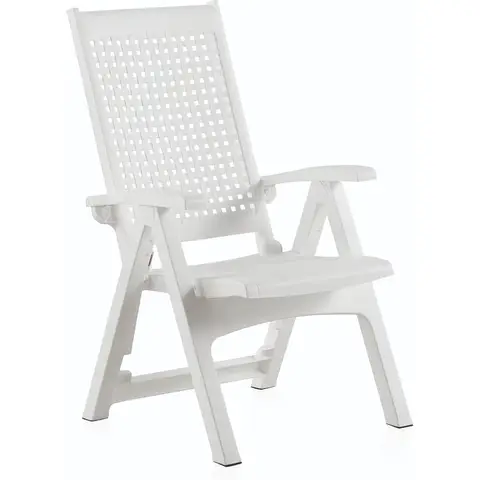 SP Berner Shaf mechanische metalen fauteuil, wit, set van 2 – duurzame opbergoplossing van gerecycled kunststof, gemaakt in Spanje