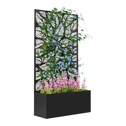 blumenkasten 120 cm kunststoff Leichter, rechteckiger Blumenkasten für Terrasse & Garten – Flexi-Design  Blumenkasten – Potflex main image 0