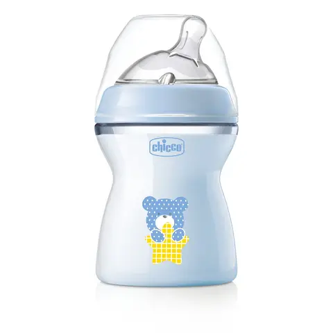 Chicco NaturalFeeling Baby Bottle 250 ml Medium Flow Light Blue