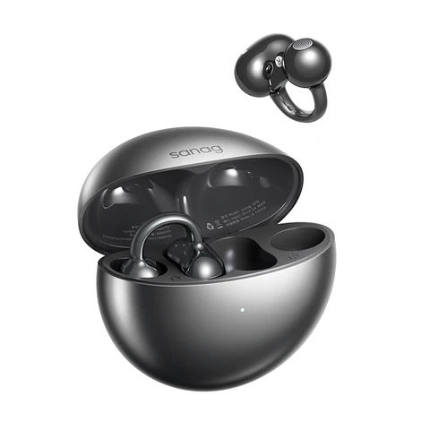 Sanag S6SUltra Earbud Wireless Open Ear Clip Earphones HiFi Stereo bluetooth Headset Intelligent AI S-S6SUltra-CL-Headphones-Black