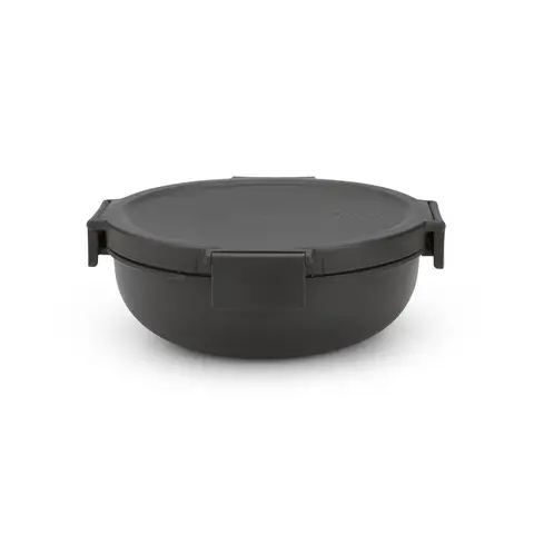 Brabantia Make & Take Salad Bowl, 1.3L - Dark Grey