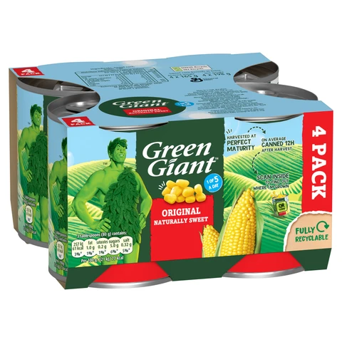 Green Giant Sweetcorn 4 x 198g