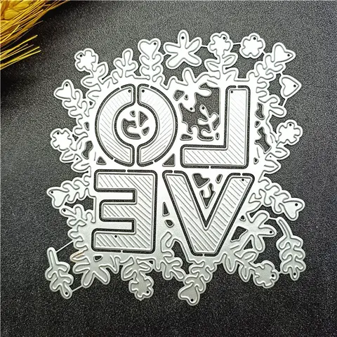 Valentine's Day Made with Love Metal Die Cuts,for DIY Scrapbooking Album Decorative Embossing Paper Dies for Card Making，snowflake