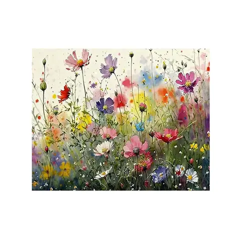 JU7CER Wildflower 5D Diamond Painting Kit - Adult Beginner-Friendly | Home Wall Decor & Gift 12×16 Inches (30×40cm)