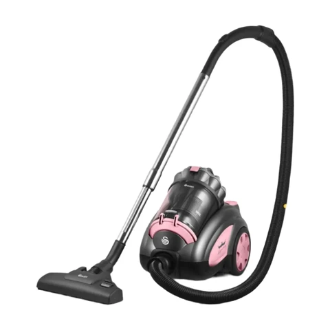 Swan x Lynsey Cylinder Multi-Cyclonic Pets Vacuum Cleaner, HEPA Filter, 2L Dust Tank - Pink, SC15817QOC