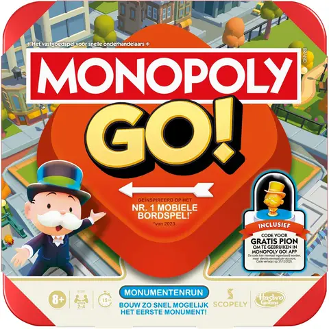 Hasbro Monopoly GO! bordspel - 2-4 spelers, 15 minuten