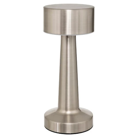 Atmosphera Halto lampe d’extérieur, hauteur 21 cm, métal argenté