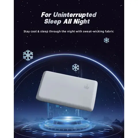 MENDALE Memory Foam Pillows for Sleeping, Cooling Bed Pillow for Neck Pain Relief, Queen Size Ergonomic Cervical Supporter for Side Back Stomach Sleepers  42*70*10 cm【ATour Pillow】