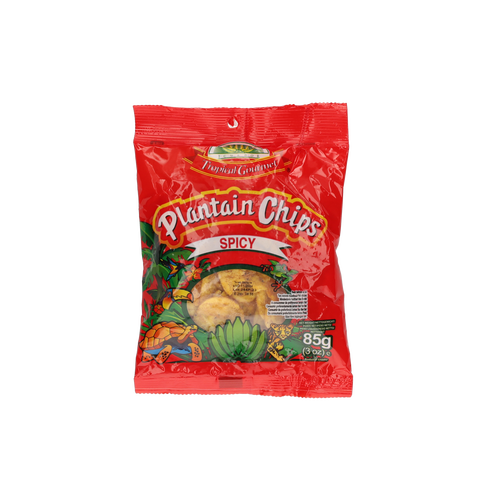 TROPICAL GOURMET Chips de Banane Plantain Épicées 85g