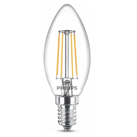 Philips Light Bulb LED Candle Filament Screw E14 Warm White 40W Non-Dimmable