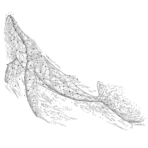 Geometric Whale Removable Wall Stickers Kids Nursery Home Decor Art Decals DIY