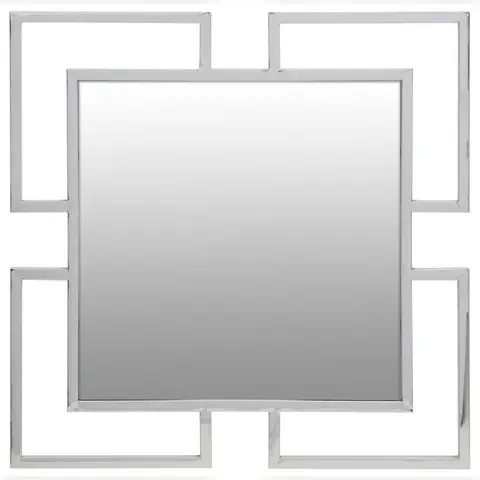 Interiors by Premier Wall Mirror Allure Square Silver 80x80cm