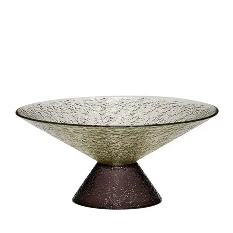 Innovagoods Grand bol en verre pour bonbons Vert/Marron