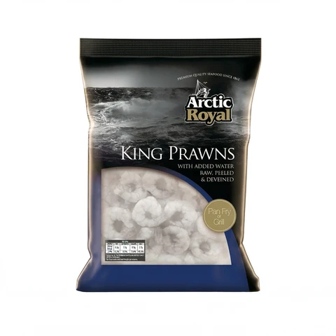 Arctic Royal King Prawns Raw Peeled & Deveined  IQF 26/30 1kg (700g Net)