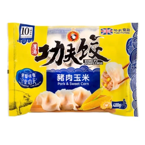 KUNGFU Schweinefleisch- und Mais-Klöße 400g 功夫水饺-猪肉玉米 400g