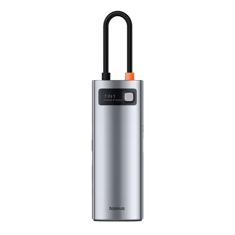 Baseus Metal Gleam Series USB-C to 7 Ports USB Hub - Grey