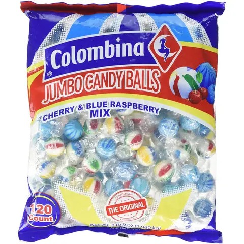 Colombina Jumbo Mint Balls Cherry & Blue 120’s