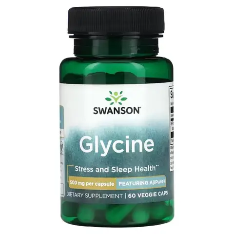 Swanson Glycine Sleep Calm 500mg Capsules - 60 Vegan Capsules