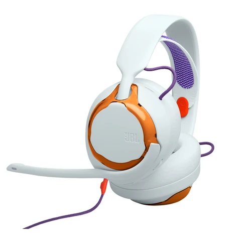 JBL Quantum 250 Gaming-Kabelkasten-Over-Ear-Headset, hellblau und orange