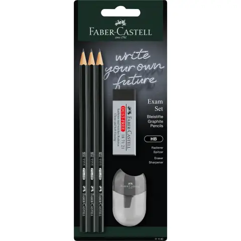 Faber-Castell Graphite Pencil Exam Set, Black