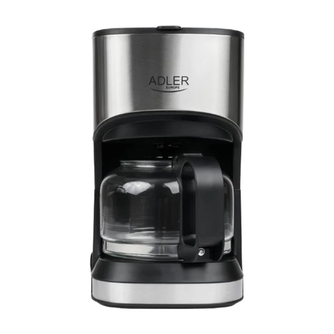 Adler AD 4407 Kaffeemaschine 0.7 Liter 1 Einheit Schwarz Silber 550 Watt mit Warmhalteplatte und Tropfstopp