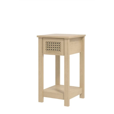 Galano Gio Rattan-Nachttisch - L 32 x B 35 x H 59,5 cm, brauner Beistelltisch fürs Schlafzimmer