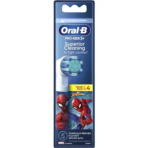 ORAL-B Pro Kids - Opzetborstels - Met Spiderman - 4 Stuks Spiderman