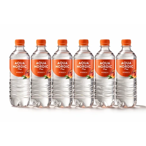 Aqua Nordic Pfirsich Mineralwasser mit Geschmack 6 x 0,5 L