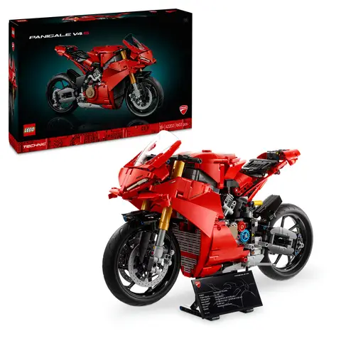 LEGO Technic Ducati Panigale V4 S 42202 Kit de Construction Moto Modèle pour Adultes avec Boîte de Vitesses et Moteur V4 (1 603 Pièces)