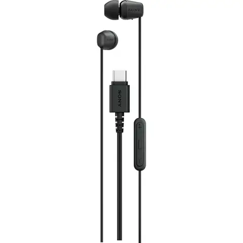 Sony IER-EX15C Headset Bedraad In-ear Oproepen/muziek USB Type-C Zwart