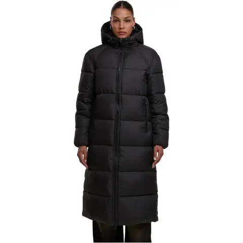 Urban Classics Damen Ultra-Langer Mantel Winterjacke/Mantel schwarz 4XL