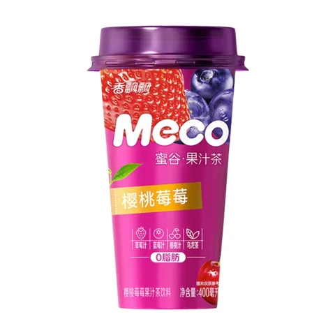 Xiang Piao Piao Meco Fruit Tea Juice Drink Cherry Berry Flavor 400ml