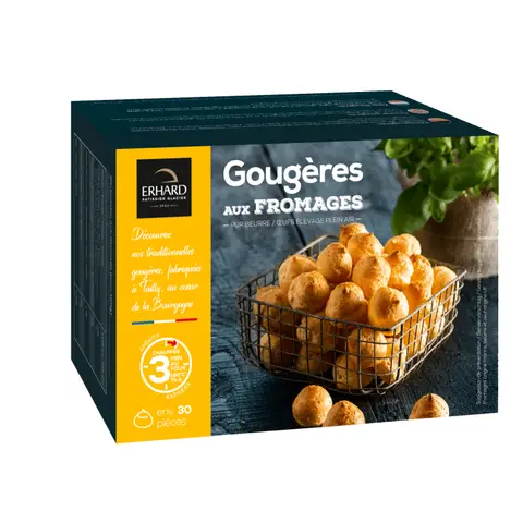 ERHARD Gougères au Fromage (Étui 30 pièces) 225g