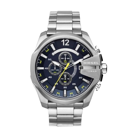Diesel DZ4465 Silver Plated Mega Chief Series Watch