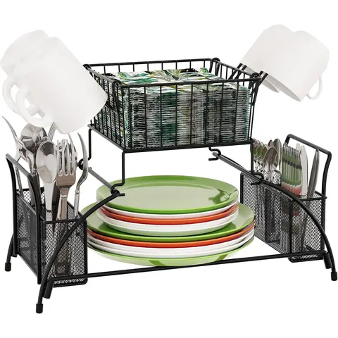 Senhoglb 2 Tier Plate caddy organiser, New Year Sale , Top gift picks