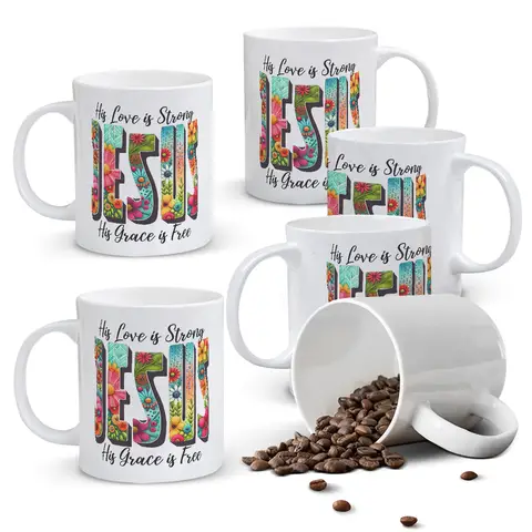 Alphynix 1pc, Funny Coffee Mug, Ceramic Mug Double-sided Design, Jesus Coffee Mug, Novelty Gift, Tea Cup, Drinkware, Home Decor, Party Gift, Birthday Gift, Holiday Gift